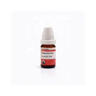 Magnesium Mur 10ml liquid homeopathic dilution bottle or pack on white background
