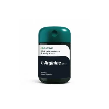 L-Arginine Tablets by Paul Brooks, product pack on a white background