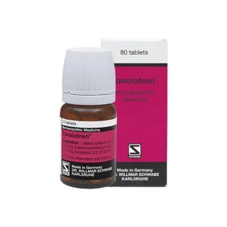 Tonsiotren 80 Tablets by Dr. Willmar Schwabe, product packaging on a white background