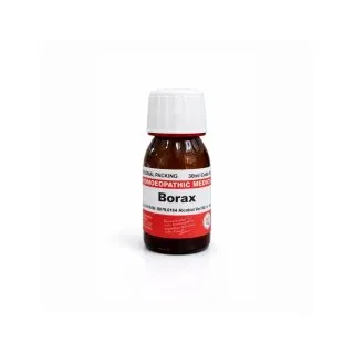 Borax homeopathic dilution bottle