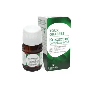L-62 Kreosotum Complex 30 ml Drops by Lehning Laboratories, product package on white background