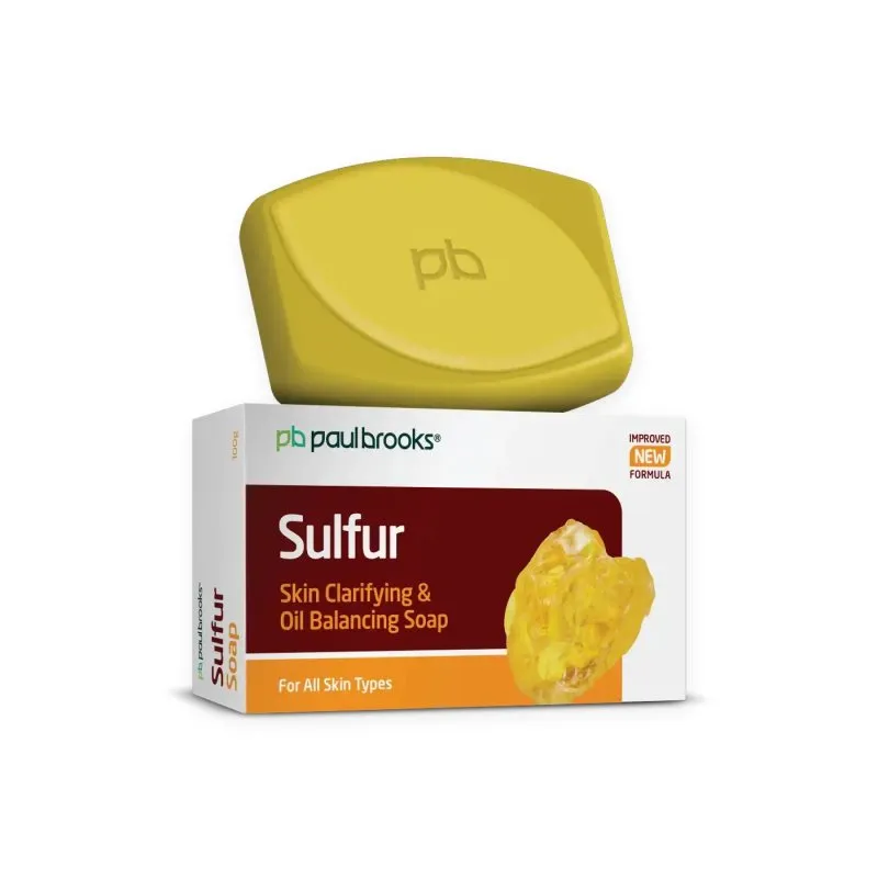 Sulfur Soap by Paul Brooks, product pack on a white background