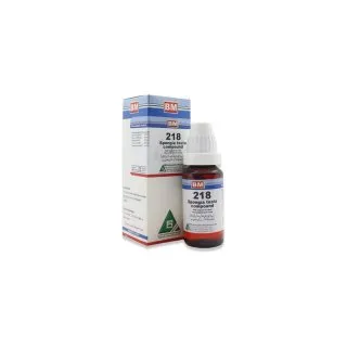 BM 218 Drops homeopathic drops on a pure white background