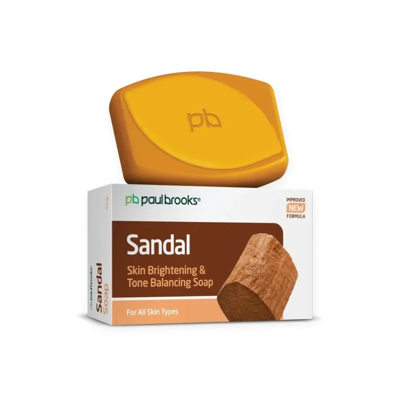 Sandal Soap by Paul Brooks, product pack on a white background