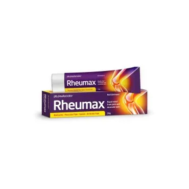 Rheumax Ointment by Paul Brooks, product pack on a white background