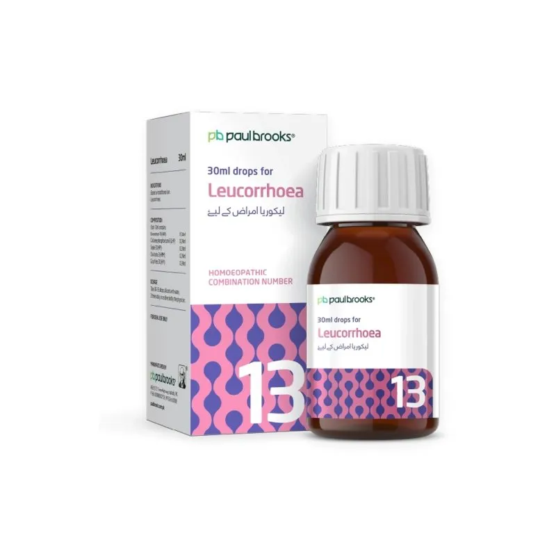 Leucorrhoea by Paul Brooks, product pack on a white background