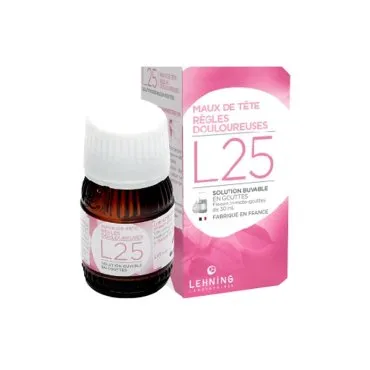 L-25 30 ml Drops by Lehning Laboratories, product package on white background