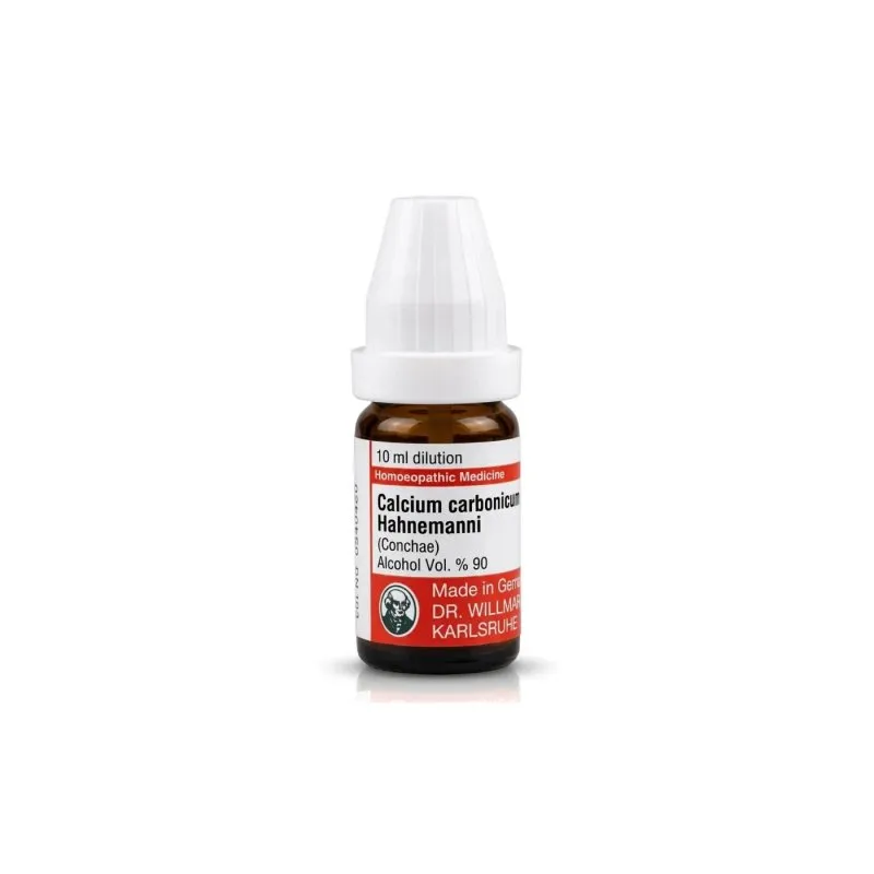 Calcium Carbonicum mixed pack formats homeopathic dilutions and tablets bottle or pack on white background