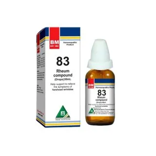 BM 83 Drops homeopathic drops on a pure white background