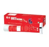 KS 06  URTI DERMA Cream (With Olive Oil) 20 g, Kamal Laboratories product pack on a white background