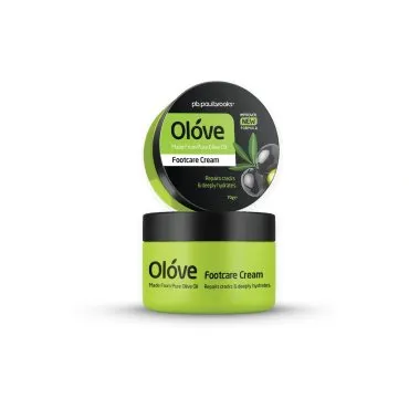 Olove Footcare Cream by Paul Brooks, product pack on a white background