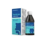 Tonsicare Tonsillitis Syrup by Paul Brooks, product pack on a white background