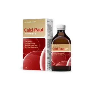 Calci-Paul Syrup by Paul Brooks, product pack on a white background