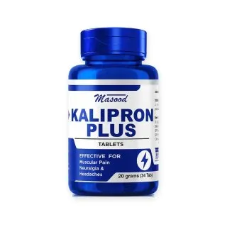 Kalipron Plus Tablets by Dr. Masood, original product packaging on a white background