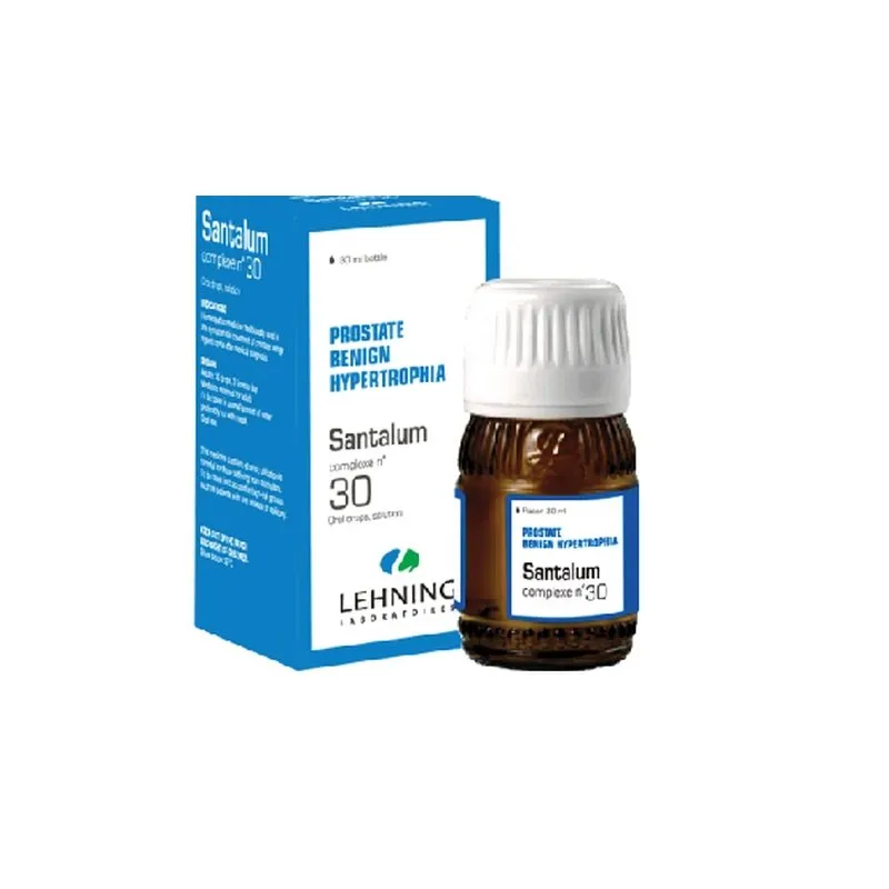 L-30 Santalum Complex 30 ml Drops by Lehning Laboratories, product package on white background