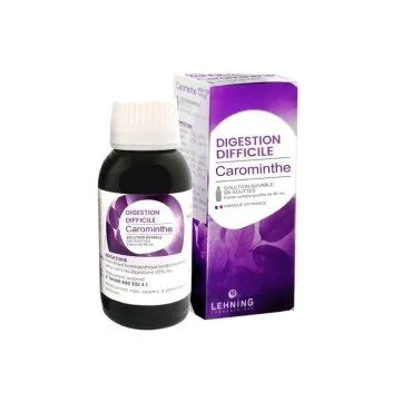 Carominthe 90 ml Drops by Lehning Laboratories, product package on white background