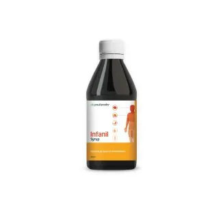 Infanil Syrup by Paul Brooks, product pack on a white background