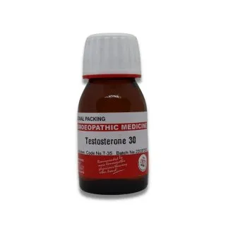 Testosterone homeopathic dilution bottle