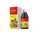 Alfalfa Aktiv Tonic Syrup by Paul Brooks, product pack on a white background