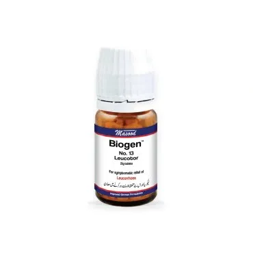 Biogen 13 Leucotor 20 g tablets by Dr. Masood on a white background