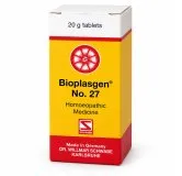 Bioplasgen No. 27 20g homeopathic combination tablets by Dr. Willmar Schwabe on a pure white studio background
