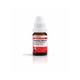 Arsenicum Album 10ml liquid homeopathic dilution bottle or pack on white background