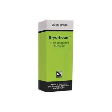 Bryorheum Drops 20ml by Dr. Willmar Schwabe, product packaging on a white background