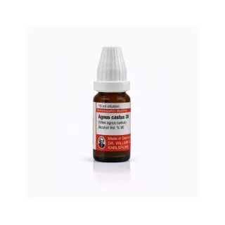 Agnus Castus 10ml homeopathic dilutions and mother tincture bottle or pack on white background