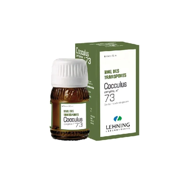 L-73 Cocculus Complex 30 ml Drops by Lehning Laboratories, product package on white background