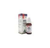 BM 203 Drops homeopathic drops by BM Homoeopathic Pharmaceuticals on a pure white background
