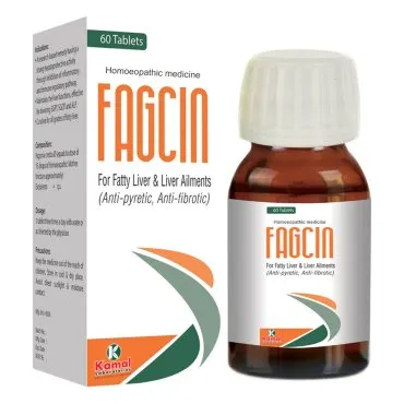 Fagcin Tablets 60 tablets, Kamal Laboratories product pack on a white background