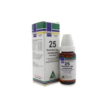 BM 25 Drops homeopathic drops on a pure white background