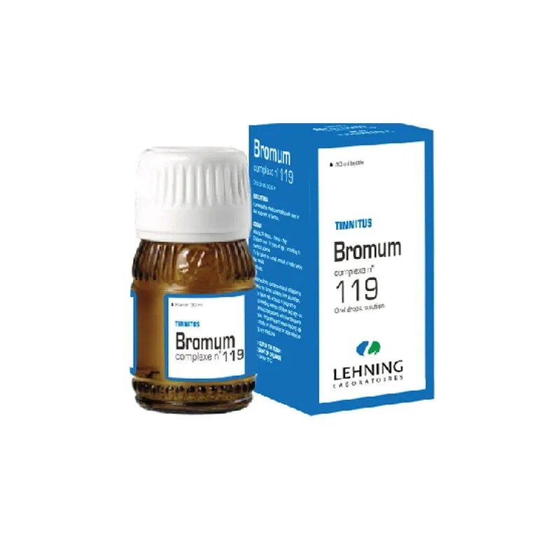 L-119 Bromum Complex 30 ml Drops by Lehning Laboratories, product package on white background