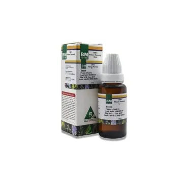 BM Bach Flower 3 Drops homeopathic drops by BM Homoeopathic Pharmaceuticals on a pure white background