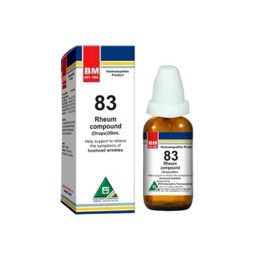 BM 83 Drops homeopathic drops on a pure white background