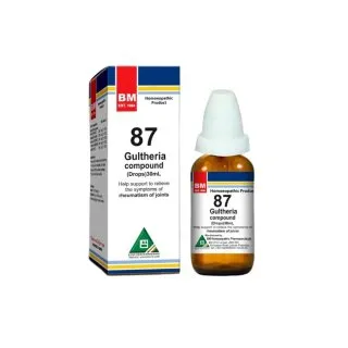 BM 87 Drops homeopathic drops on a pure white background