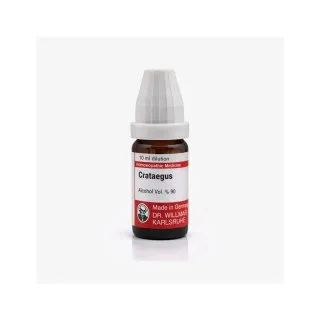 Crataegus 10ml homeopathic dilutions and mother tincture bottle or pack on white background