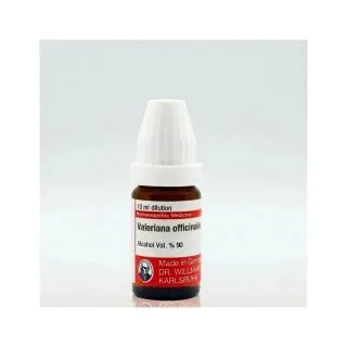 Valeriana Officinalis 10ml homeopathic dilutions and mother tincture bottle or pack on white background