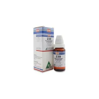 BM 239 Drops homeopathic drops by BM Homoeopathic Pharmaceuticals on a pure white background