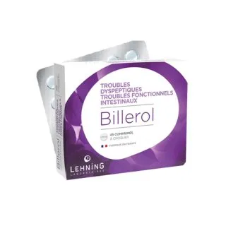 Billerol 45 tablets Tablets by Lehning Laboratories, product package on white background