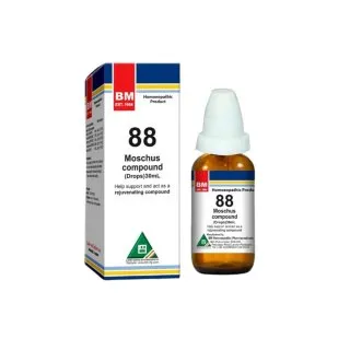 BM 88 Drops homeopathic drops on a pure white background