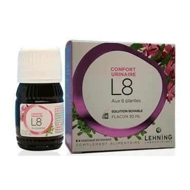 L-8 30 ml Drops by Lehning Laboratories, product package on white background