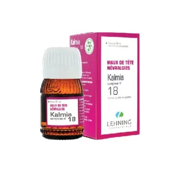 L-18 Kalmia Complex 30 ml Drops by Lehning Laboratories, product package on white background
