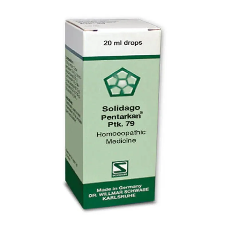 Solidago Pentarkan Ptk. 79 20ml Drops by Dr. Willmar Schwabe, original homeopathic packshot on white background