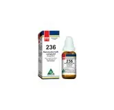 BM 236 Drop homeopathic drops on a pure white background
