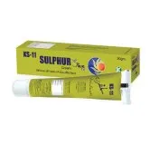 KS 11  SULPHUR Cream (With Olive Oil) 20 g, Kamal Laboratories product pack on a white background