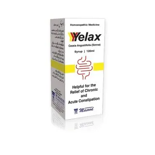 Yelax Syrup by Dr. Masood, original product packaging on a white background
