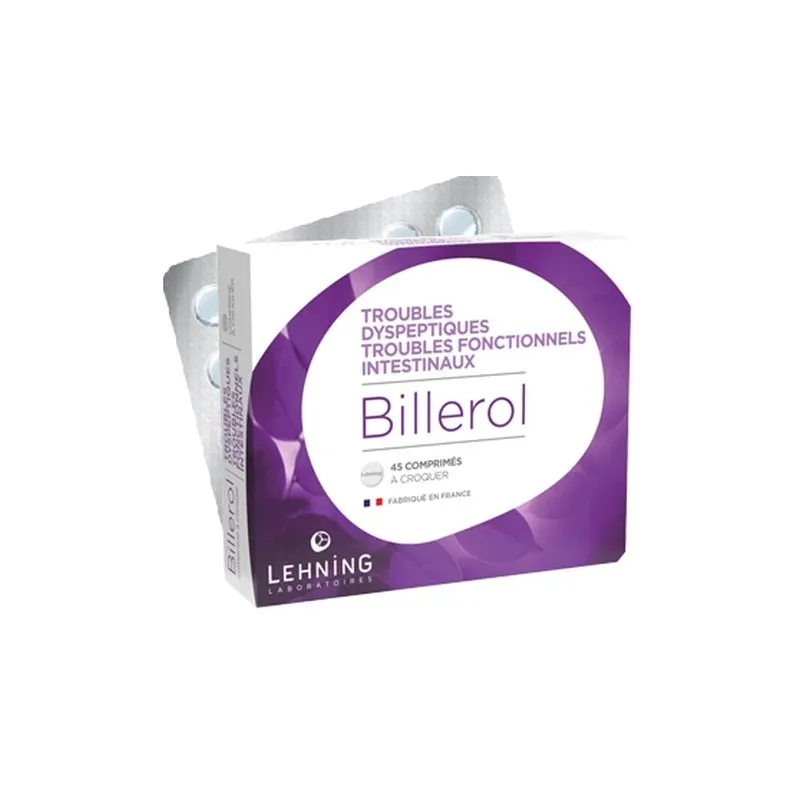 Billerol 45 tablets Tablets by Lehning Laboratories, product package on white background