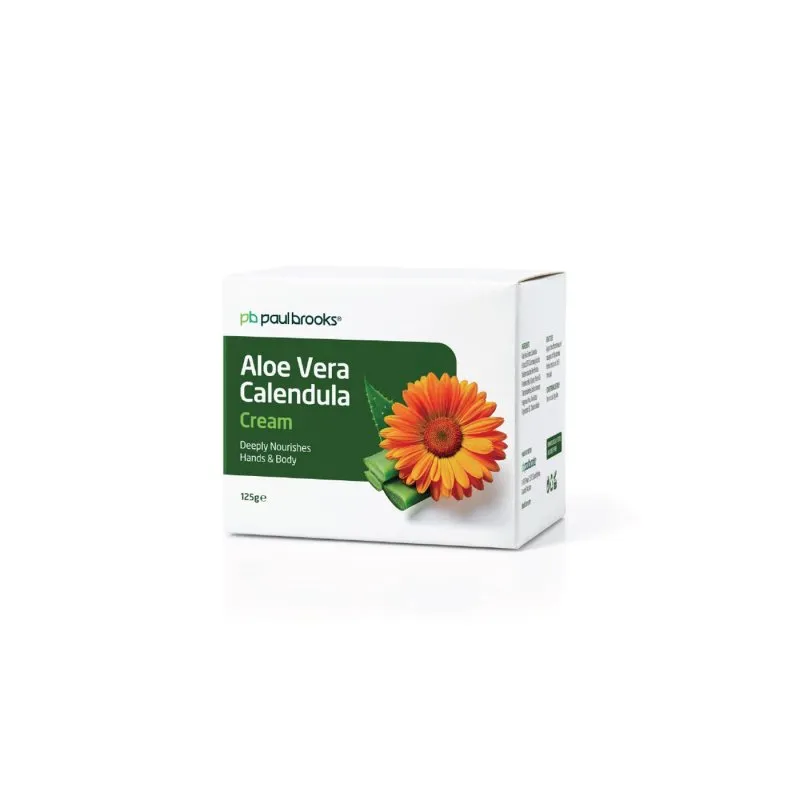 Aloe Vera Calendula Cream by Paul Brooks, product pack on a white background