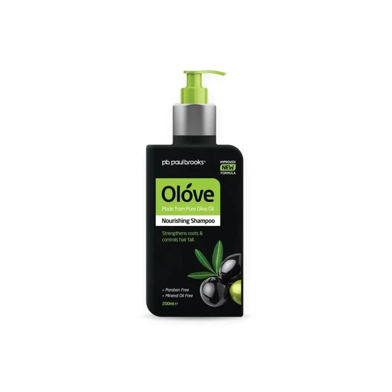 Olove Nourishing Shampoo by Paul Brooks, product pack on a white background